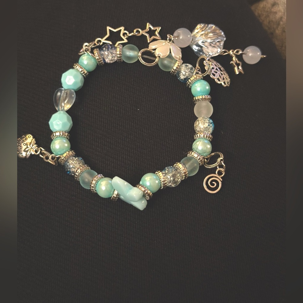 Ocean blue charm bracelet